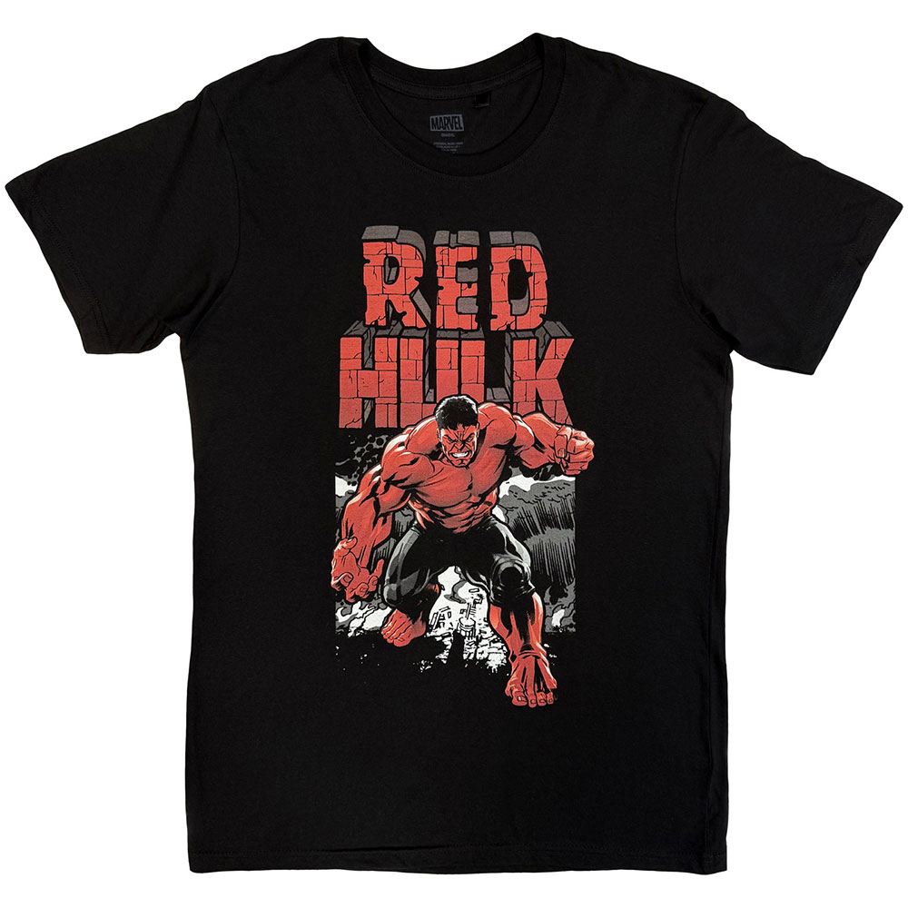 Marvel - Red Hulk Comic Herren TShirt - Schwarz